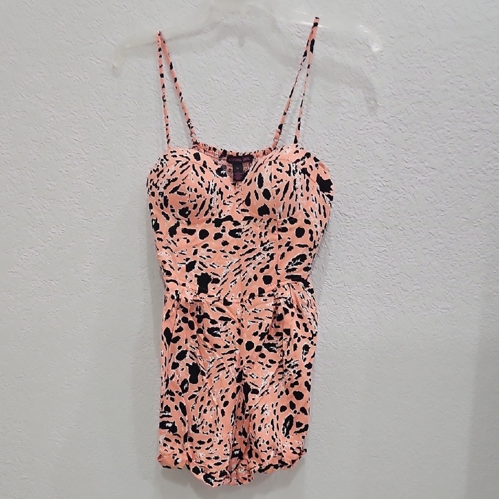Stylish Pink and Black Women's Romper